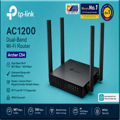 TP-Link Archer C54 AC1200 Dual Band Wi-Fi Router